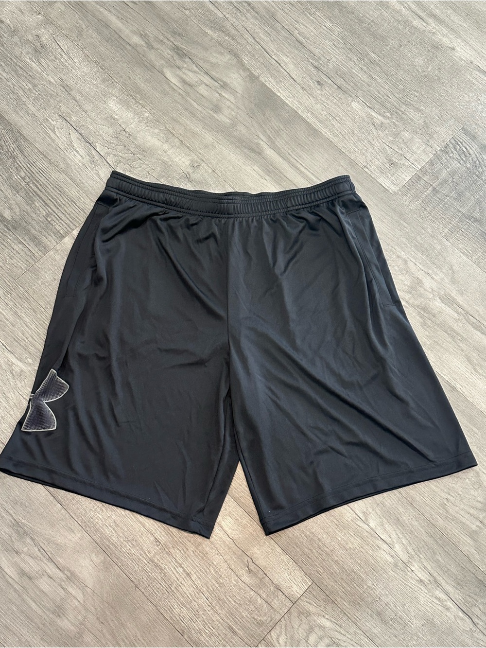 Under Armour Men’s Black Athletic Shorts with Logo